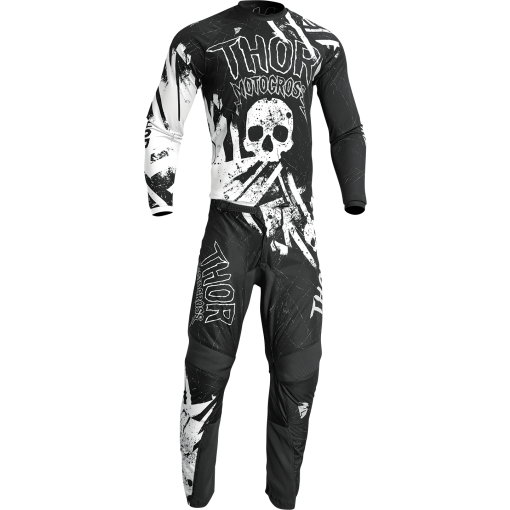 2023 Thor Sector GNAR Kids Motocross Gear Youth BLACK WHITE