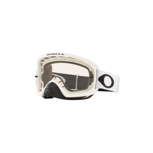 Oakley O Frame 2.0 Pro Motocross MX Goggles (Removable Nose Guard) Moto Matte White Clear Lens