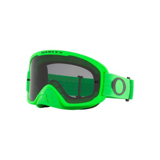 Oakley O Frame 2.0 Pro Motocross MX Goggles (Removable Nose Guard)  Moto Green Dark Grey Lens