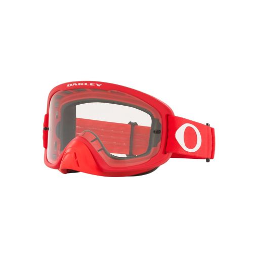 Oakley O Frame 2.0 Pro Motocross MX Goggles (Removable Nose Guard) Moto Red Clear Lens