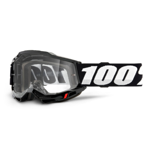 100% Accuri Gen 2 Motocross Goggles Black Clear Lens