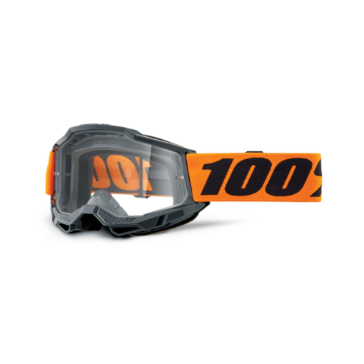 100% Accuri Gen 2 OTG Motocross Goggles Orange Clear Lens