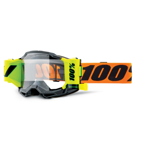100% Accuri Gen 2 FORECAST ROLL OFF Motocross Goggles Orange Clear Lens