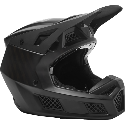 2023 Fox V3 RS BLACK CARBON Motocross Helmet ECE (Carbon/Black)