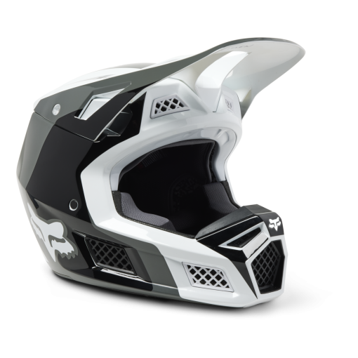 2023 Fox V3 RS EFEKT Motocross Helmet ECE (Black/White)