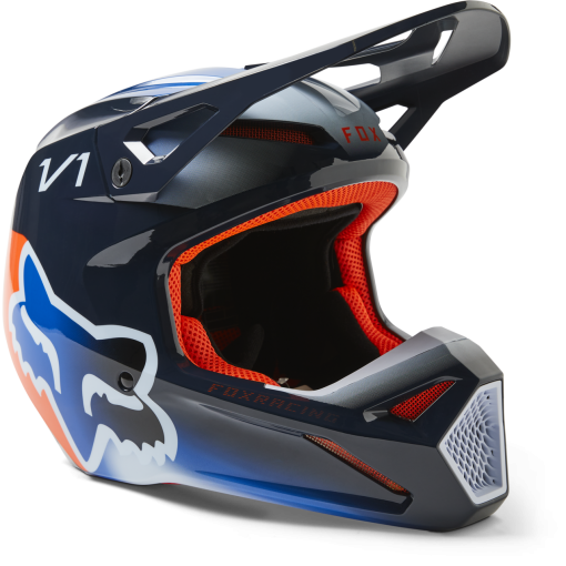 2023 Fox V1 TOXSYK Motocross Helmet DOT ECE (Midnight)