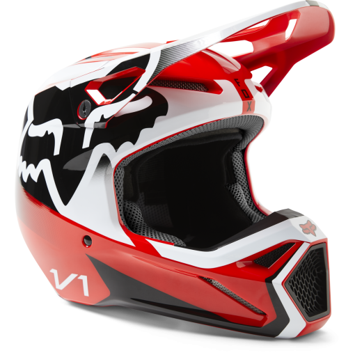 2023 Fox V1 LEED Motocross Helmet DOT ECE (Flo Red)