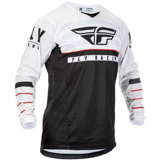 Fly Racing Kinetic K120 Motocross Jersey Black White Red XL ONLY