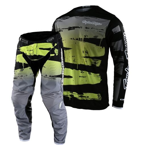 2022/FALL Troy Lee Designs TLD BRUSHED TLD GP Youth Kids Motocross Gear BLACK GLO GREEN