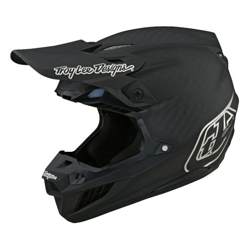 2024 Troy Lee Designs TLD Motocross SE5 ECE Carbon Helmet (Stealth Black / Chrome)