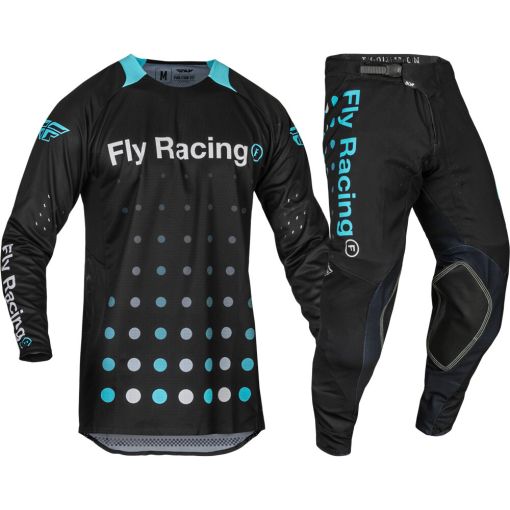 2024 Fly Racing Evolution DST Motocross Gear Special Edition Strobe Black Electric Blue