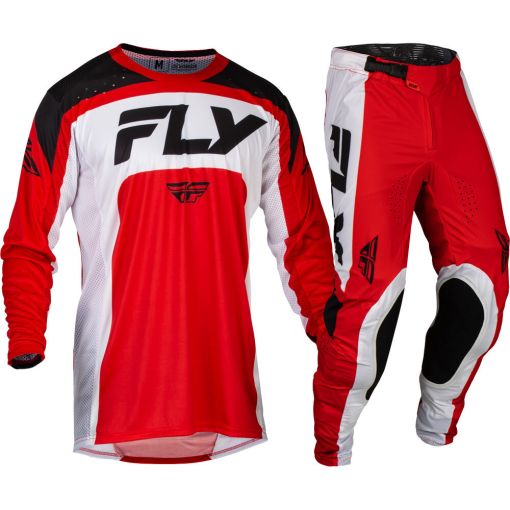 2024 Fly Racing Lite Motocross Gear Red White Grey 