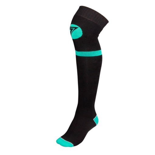 Seven*MX 23.1 Adult Rival ATK Dot Socks Sox Aqua/Black