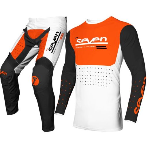 2024 Seven MX 24.1 Vox Aperture White Orange Youth Motocross Gear
