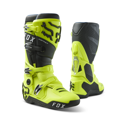 2024 Fox Instinct Motocross Boots (Flo Yellow)