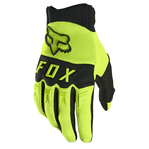 2024 Fox Dirtpaw Motocross Gloves Black (Flo Yellow)