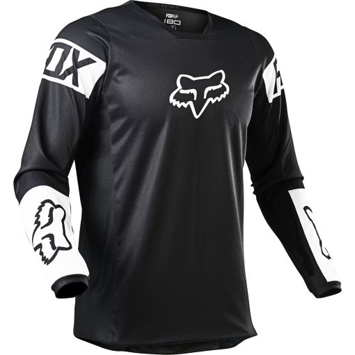 Fox 180 REVN Motocross Jersey BLACK WHITE