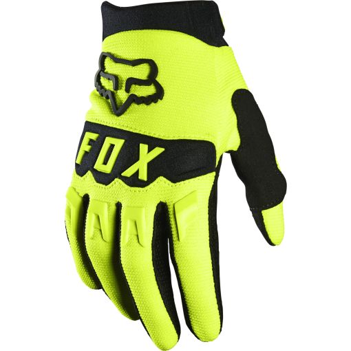 2023 Fox Youth Dirtpaw Motocross Gloves (Flo Yellow)