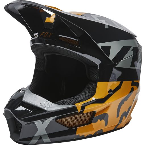 2022 Fox V1 SKEW Motocross Helmet ECE (Gold)