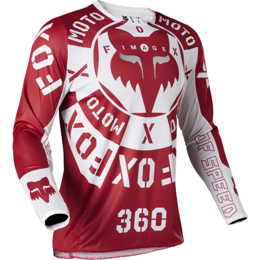 2022 Fox 360 NOBYL Motocross Jersey (Red / White)