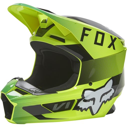 2022 Fox V1 RIDL Motocross Helmet ECE (Flo Yellow)