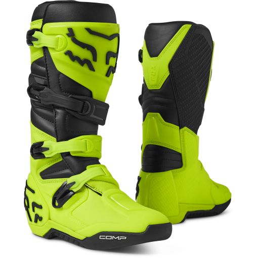 2024  Fox Comp Motocross Boots (Flo Yellow)