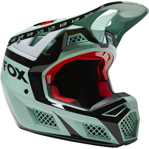 SPRING 2022 Fox V3 RS DVIDE Motocross Helmet ECE (Jade)
