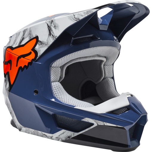 SPRING 2022 Fox V1 KARRERA Motocross Helmet ECE (Dark Indigo)