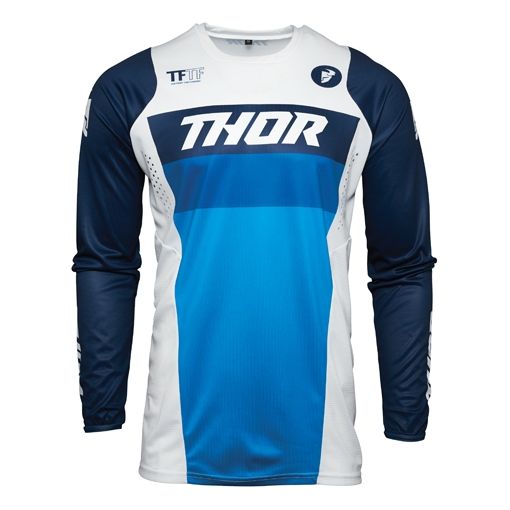 Thor Pulse RACER Kids Youth Motocross Jersey WHITE NAVY LARGE or XL ONLY