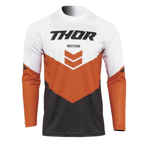 2022/ Thor Sector CHEV YOUTH Motocross Jersey CHARCOAL RED ORANGE