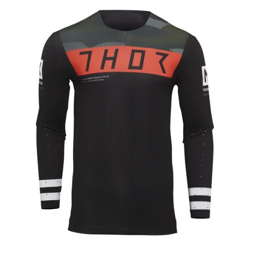 2022 Thor MX Prime Pro STATUS Motocross Jersey BLACK CAMO