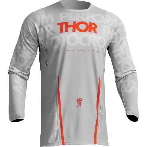 2023 Thor Motocross Jersey Pulse Mono Gray/Orange