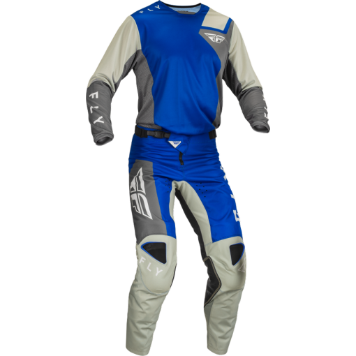2023 Fly Racing Kinetic JET Motocross Gear Blue Grey White