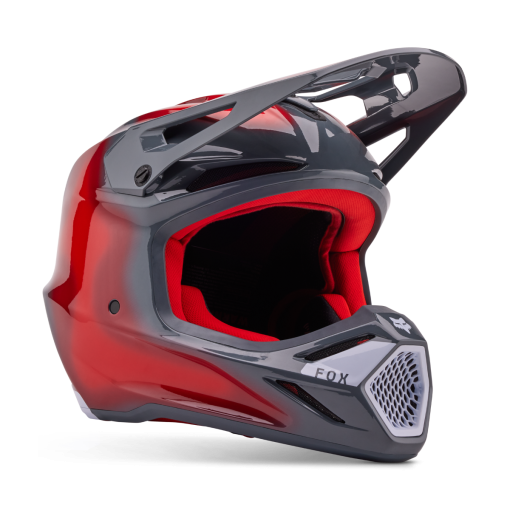 2024 Spring Fox V3 Volatile Motocross Helmet Grey Red