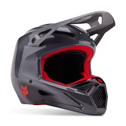 2024 Spring Fox V1 Interfere Motocross Helmet Grey Red