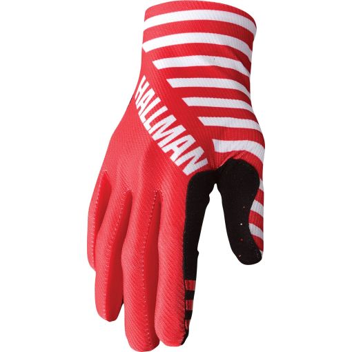 2023 Thor Hallman Motocross Gloves Mainstay Slice White/Red
