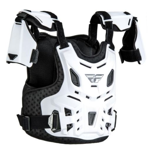 Fly Racing Revel Chest Protector Roost Guard Youth White