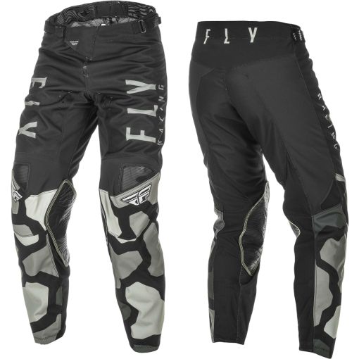 Fly Racing 2021 Kinetic K221 Motocross Pants Black Grey