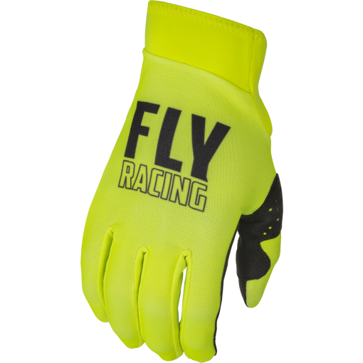 2022 Fly Racing Pro Lite Motocross Gloves Hi Vis Black 