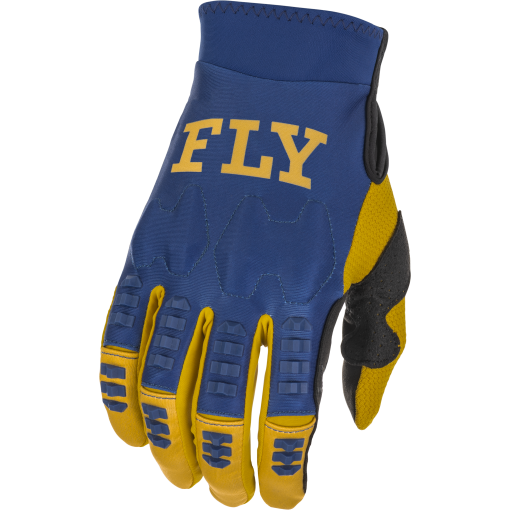 2022 Fly Racing Evolution Motocross Gloves Navy Black Gold