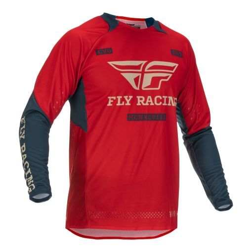 Fly Racing 2022 Evolution Motocross Jersey Red Grey