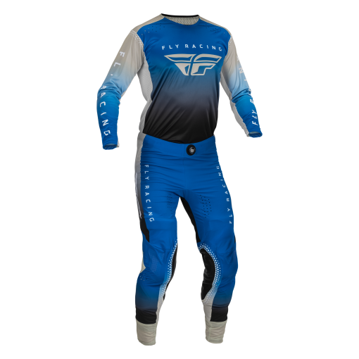 2023 Fly Racing Lite Motocross Gear Blue Grey Black