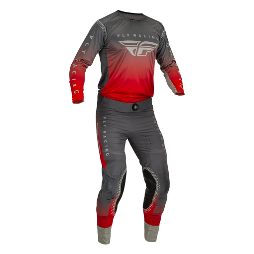 2023 Fly Racing Lite Motocross Gear Red Grey