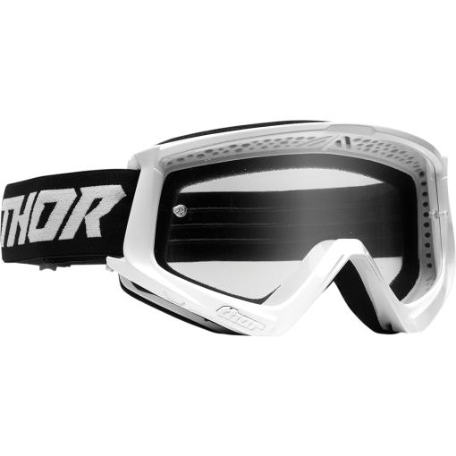 Thor Combat Motocross Goggles Racer White
