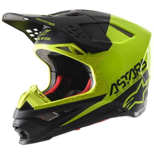 Alpinestars /Supertech S-M8 SM8 ECHO Motocross Helmet Black Flo Yellow
