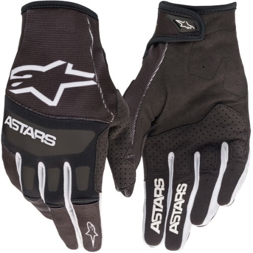 2022 Alpinestars Techstar Motocross Gloves BLACK WHITE