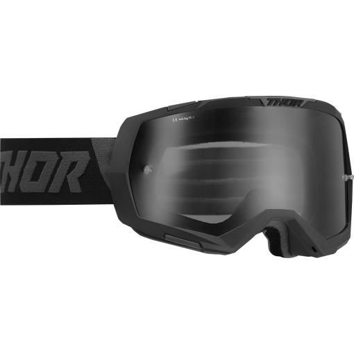 Thor Regiment Motocross Goggles Black Grey with Smoke Lens