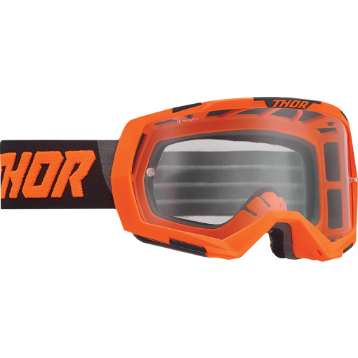Thor Regiment Motocross Goggles Flo Orange Black with Clear Lens