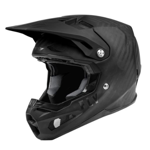 2023 Fly Racing Formula Carbon Solid Motocross Helmet MATTE BLACK CARBON