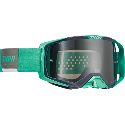 Thor Activate Motocross Goggles Teal Charcoal with Mirror Smoke Lens